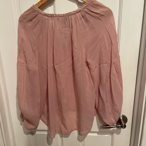 Maven West Pink Long Puffy Sleeve Blouse NWT - Picture 5 of 5